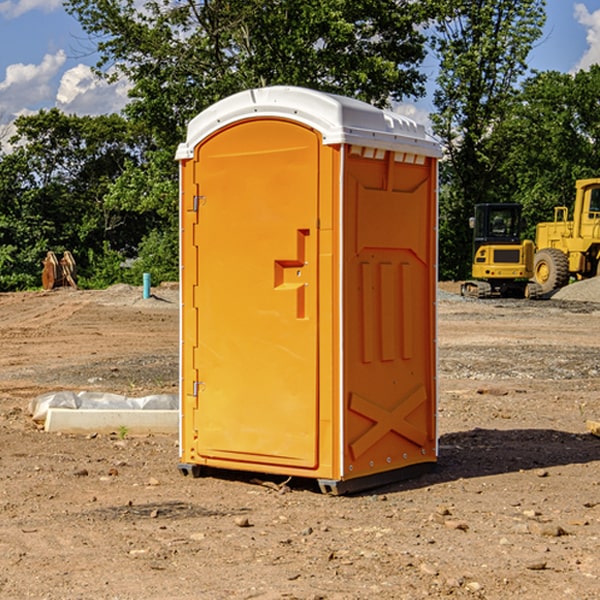 how often are the porta potties cleaned and serviced during a rental period in New Castle CO